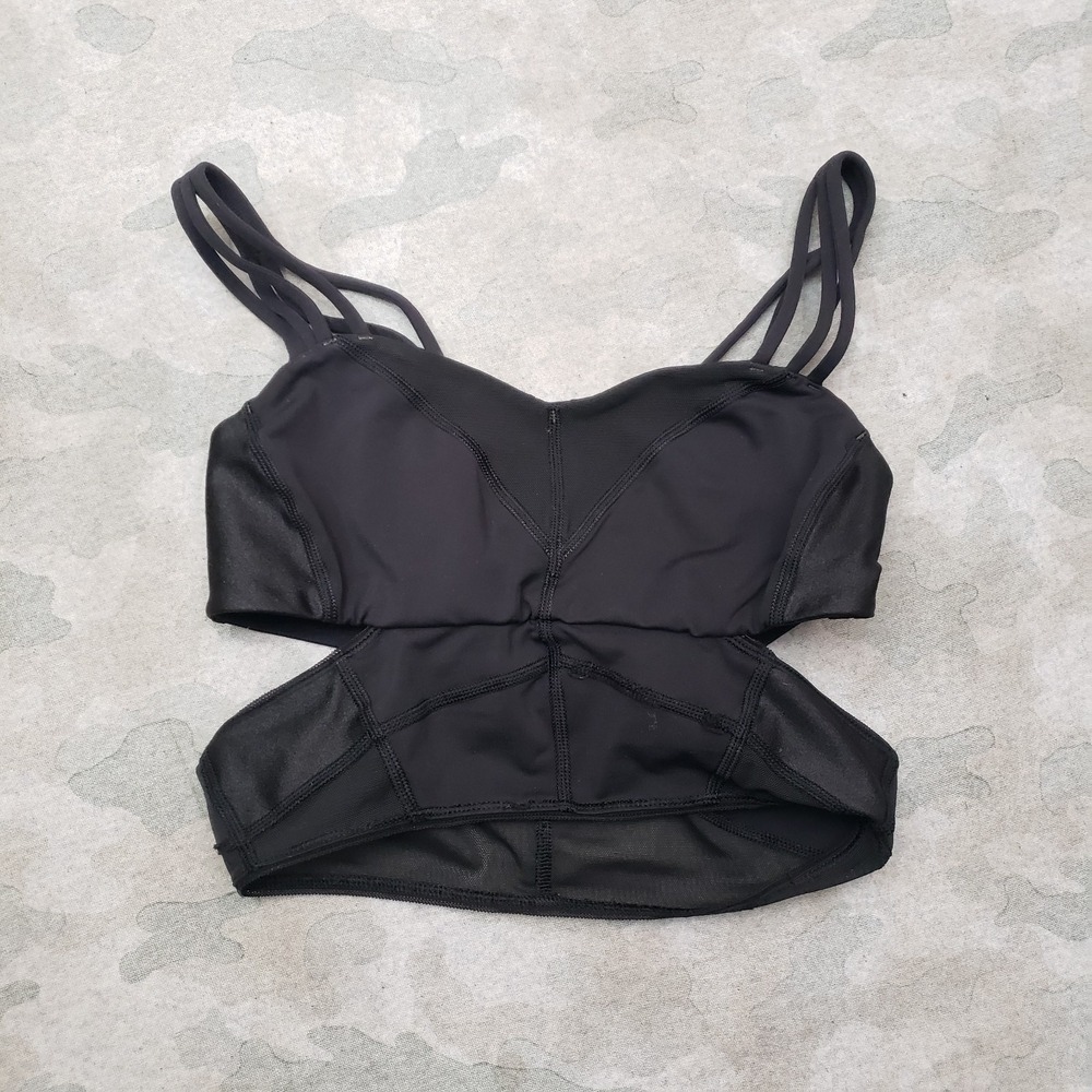 Lululemon Corset Crop Top‎ Womens 4 Black Pullover